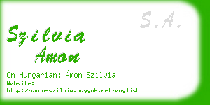 szilvia amon business card